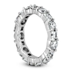 Thin 18K White Gold Diamond Eternity Band 3.15ct -Luxurman 18k gold diamond eternity band 315ct p 30382 back white 20220420 20220426