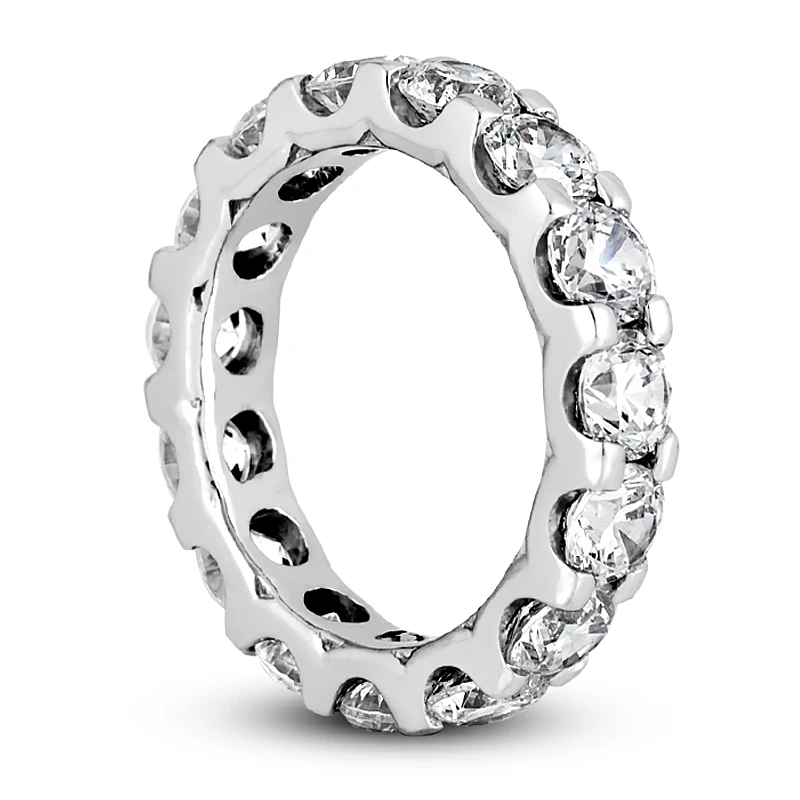 18K White Gold Diamond Eternity Band 4.50ct 4 18K White Gold Diamond Eternity Band 4.50ct - Image 4