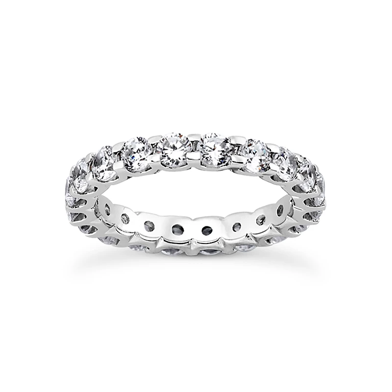 18K White Gold Diamond Eternity Band 4.50ct 1 18K White Gold Diamond Eternity Band 4.50ct