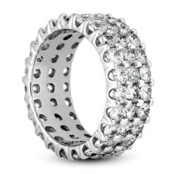 18K White Gold Diamond Eternity Band 4.83ct -Luxurman 18k gold diamond eternity band 483ct p 30468 back white 20220426