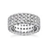 18K White Gold Diamond Eternity Band 4.83ct