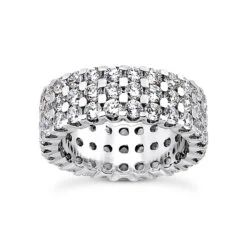 18K White Gold Diamond Eternity Band 4.83ct