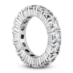 18K White Gold Diamond Eternity Band 5.60ct 5.3mm -Luxurman 18k gold diamond eternity band 560ct p 30344 back white 20220426