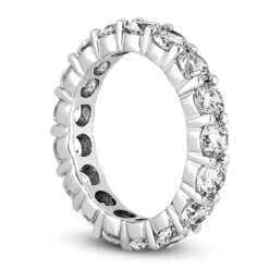 18K White Gold Diamond Eternity Band 5.85ct -Luxurman 18k gold diamond eternity band 585ct p 30320 back white 20220426