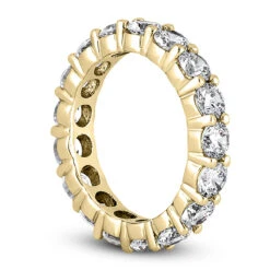 18K White Gold Diamond Eternity Band 5.85ct -Luxurman 18k gold diamond eternity band 585ct p 30320 back yellow 20220420 20220426