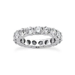 18K White Gold Diamond Eternity Band 5.85ct