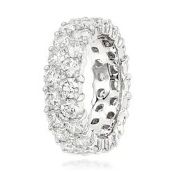 18K Yellow Gold Diamond Eternity Band 6ct -Luxurman 18k gold diamond eternity band 6ct p 30354 backwh