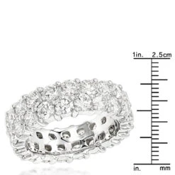 18K Yellow Gold Diamond Eternity Band 6ct -Luxurman 18k gold diamond eternity band 6ct p 30354 rulerwh