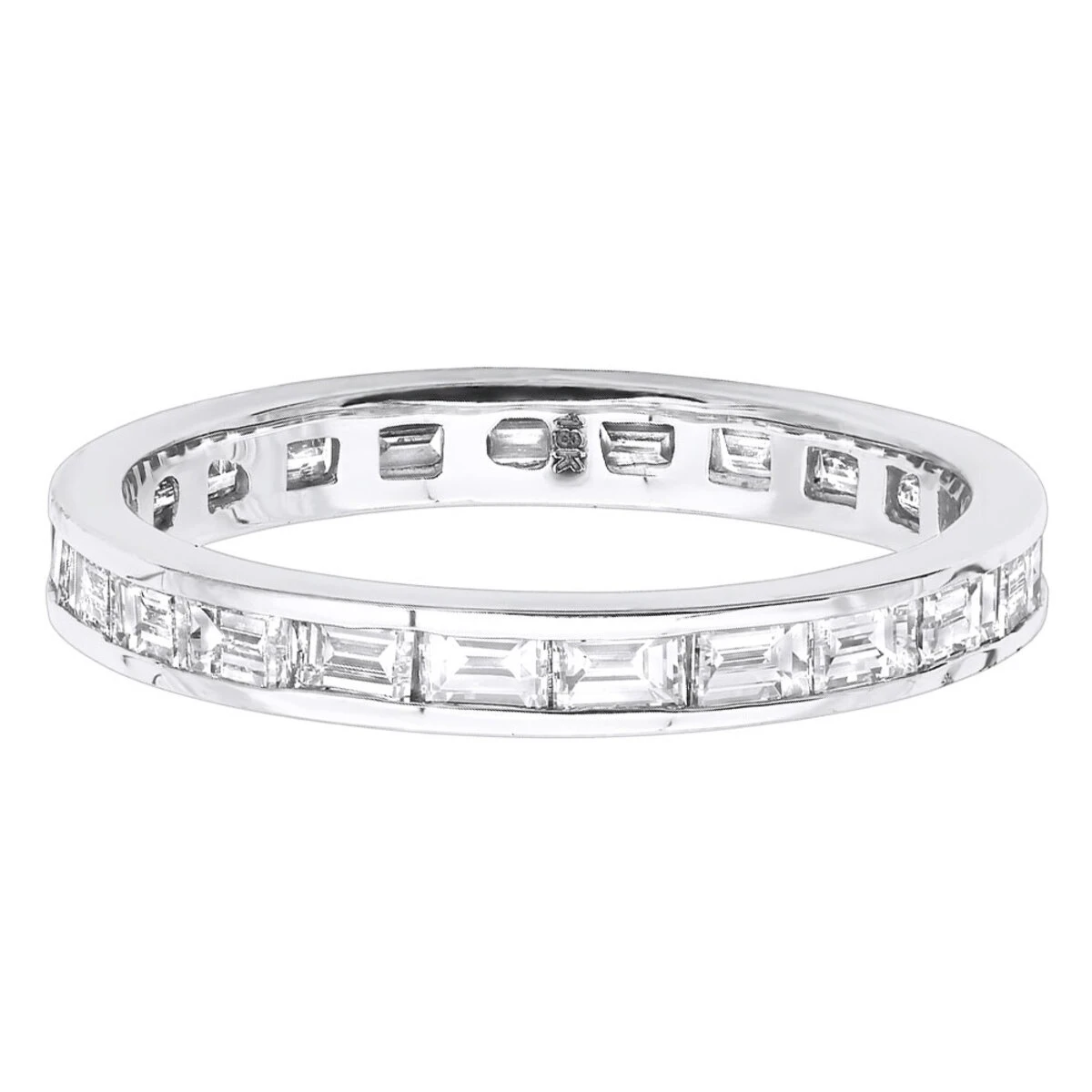Thin 18K White Gold Diamond Eternity Ring 1.60ct 4 Thin 18K White Gold Diamond Eternity Ring 1.60ct - Image 4