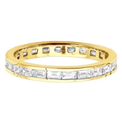 Thin 18K White Gold Diamond Eternity Ring 1.60ct 12 Thin 18K White Gold Diamond Eternity Ring 1.60ct -Luxurman 18k gold diamond eternity ring 160ct p 30412 backye