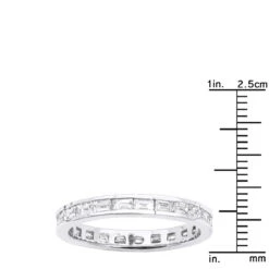 Thin 18K White Gold Diamond Eternity Ring 1.60ct 15 Thin 18K White Gold Diamond Eternity Ring 1.60ct -Luxurman 18k gold diamond eternity ring 160ct p 30412 rulerwh