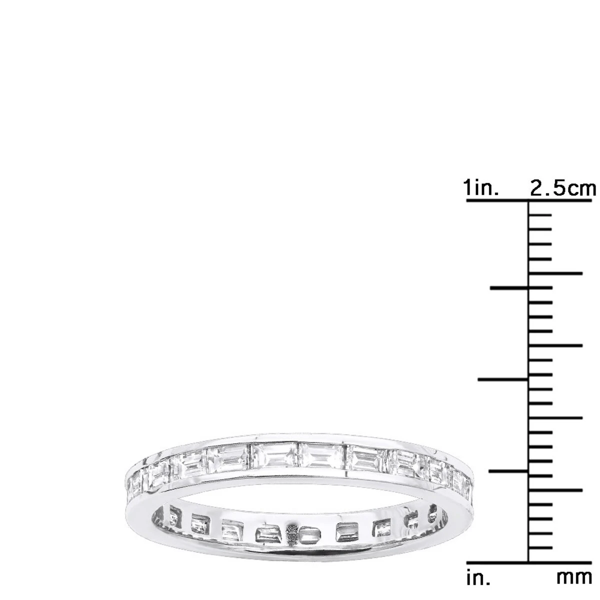 Thin 18K White Gold Diamond Eternity Ring 1.60ct 8 Thin 18K White Gold Diamond Eternity Ring 1.60ct - Image 8