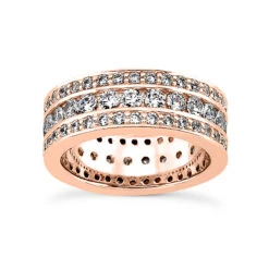 18K White Gold Diamond Eternity Ring 1.90ct -Luxurman 18k gold diamond eternity ring 190ct p 30571 rose 20220426