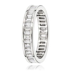 18K White Gold Diamond Eternity Ring 2.72ct -Luxurman 18k gold diamond eternity ring 272ct p 30410 backwh