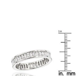 18K White Gold Diamond Eternity Ring 2.72ct -Luxurman 18k gold diamond eternity ring 272ct p 30410 rulerwh