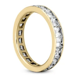 Thin 18K White Gold Diamond Eternity Ring 3.57ct 13 Thin 18K White Gold Diamond Eternity Ring 3.57ct -Luxurman 18k gold diamond eternity ring 357ct p 30416 back yellow 20220426