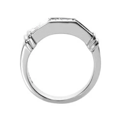 18K White Gold Diamond Men's Wedding Ring 0.62ct -Luxurman 18k gold diamond mens wedding ring 062ct p 31377 back white 20220426