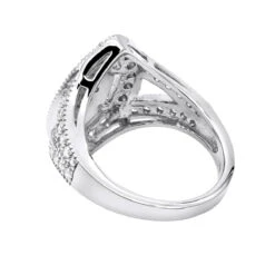 18K Yellow Gold Diamond Right Hand Ring For Women Tear Drop Shape 1.08ct -Luxurman 18k gold diamond right hand ring 108ct p 31415 backwh