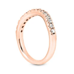 Thin 18K White Gold Diamond Wedding Band 0.33ct 2.5mm -Luxurman 18k gold diamond wedding band 033ct p 30219 back rose 20220420 20220426