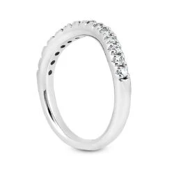 Thin 18K White Gold Diamond Wedding Band 0.33ct 2.5mm -Luxurman 18k gold diamond wedding band 033ct p 30219 back white 20220426