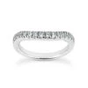 Thin 18K White Gold Diamond Wedding Band 0.33ct 2.5mm