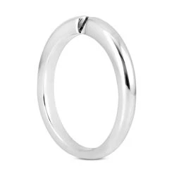 Thin 18K White Gold Engagement Band 2.3mm 9 Thin 18K White Gold Engagement Band 2.3mm -Luxurman 18k gold engagement band p 33632 back white 20220426