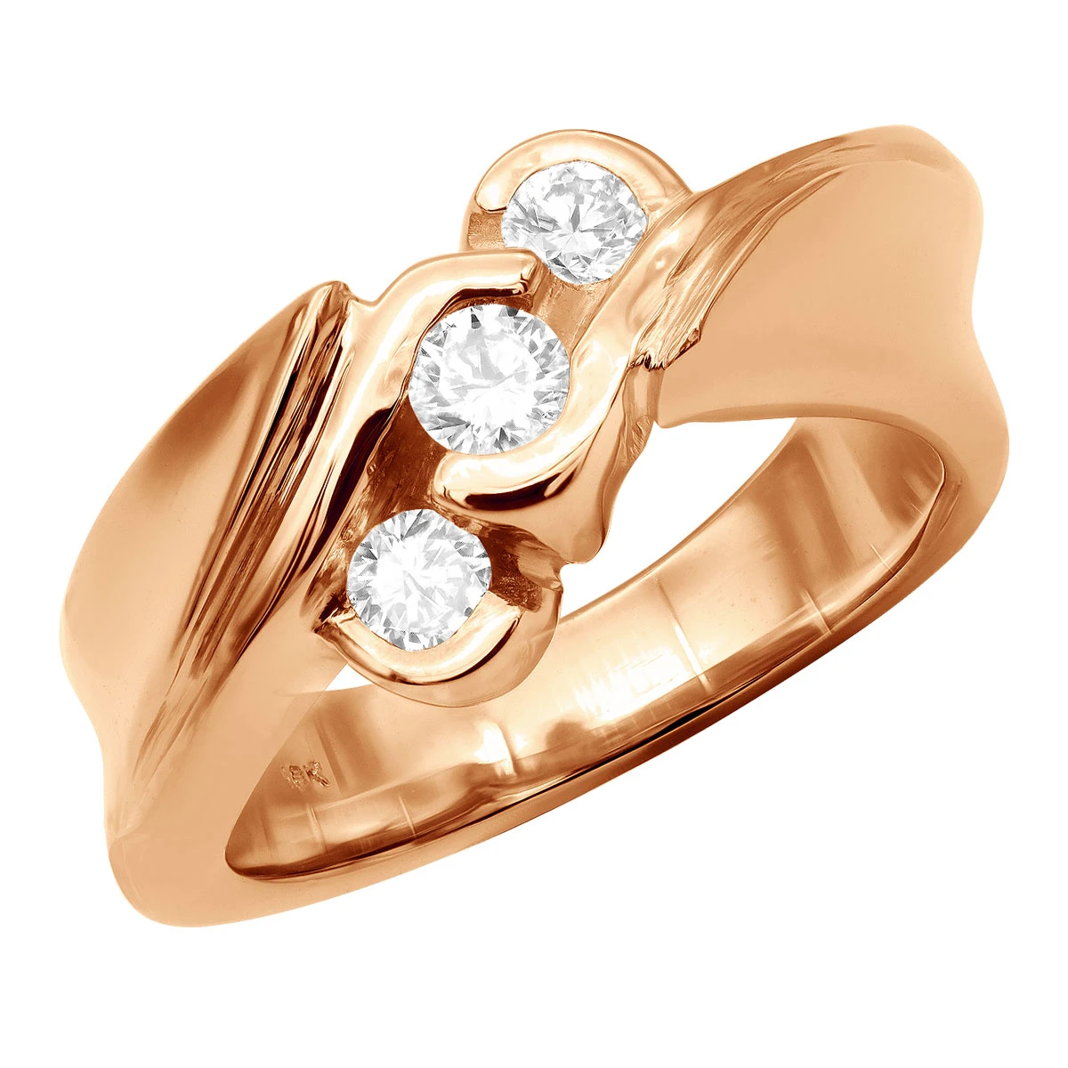 18K Yellow Gold Ladies Diamond Ring 0.31ct 3 18K Yellow Gold Ladies Diamond Ring 0.31ct - Image 3