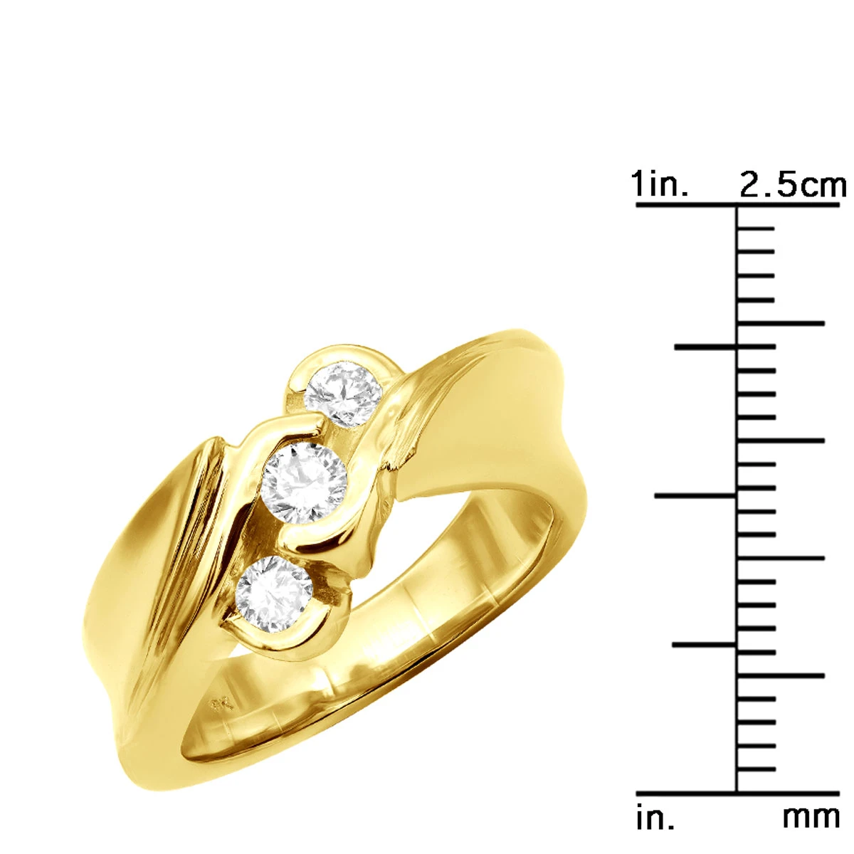 18K Yellow Gold Ladies Diamond Ring 0.31ct 8 18K Yellow Gold Ladies Diamond Ring 0.31ct - Image 8