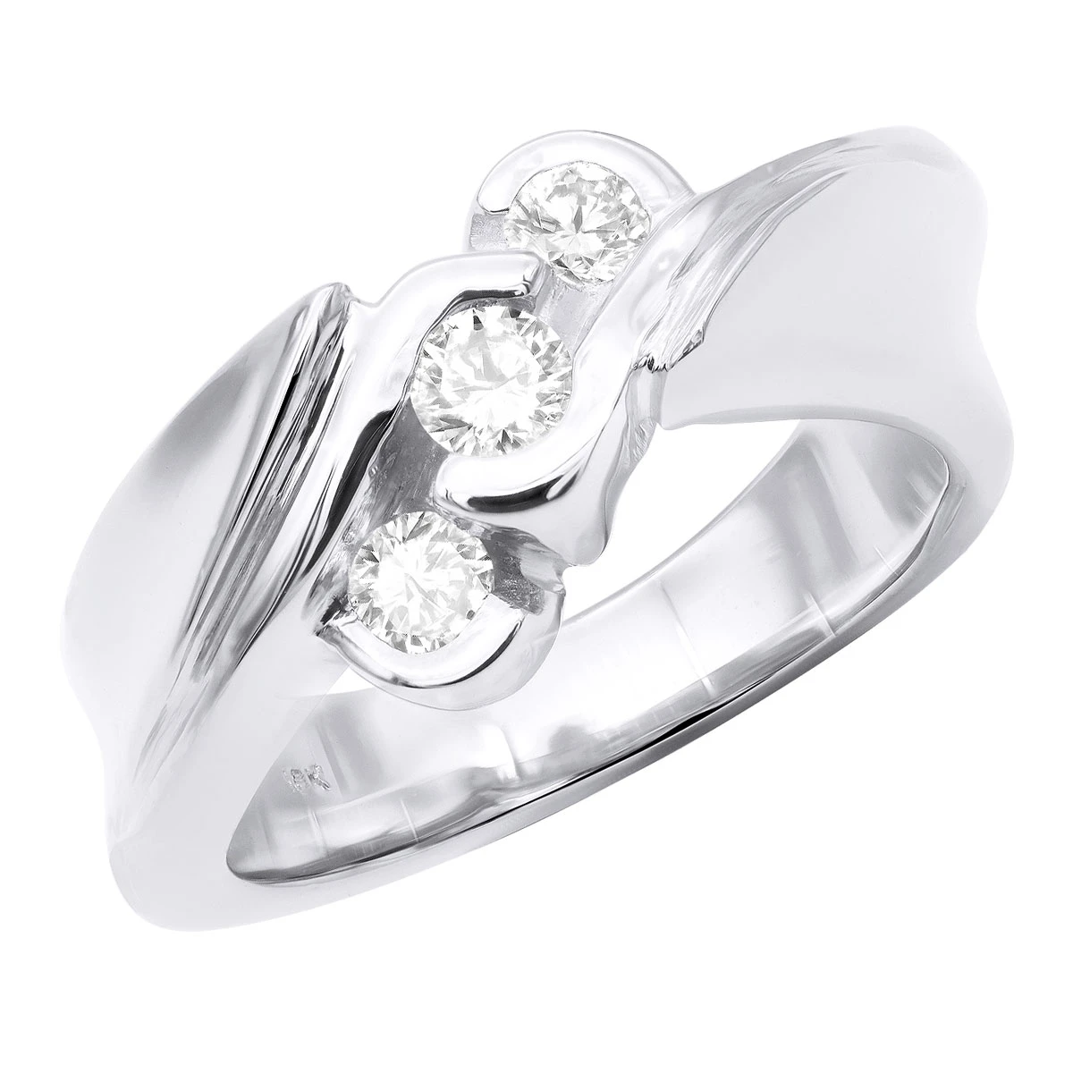 18K Yellow Gold Ladies Diamond Ring 0.31ct 2 18K Yellow Gold Ladies Diamond Ring 0.31ct - Image 2