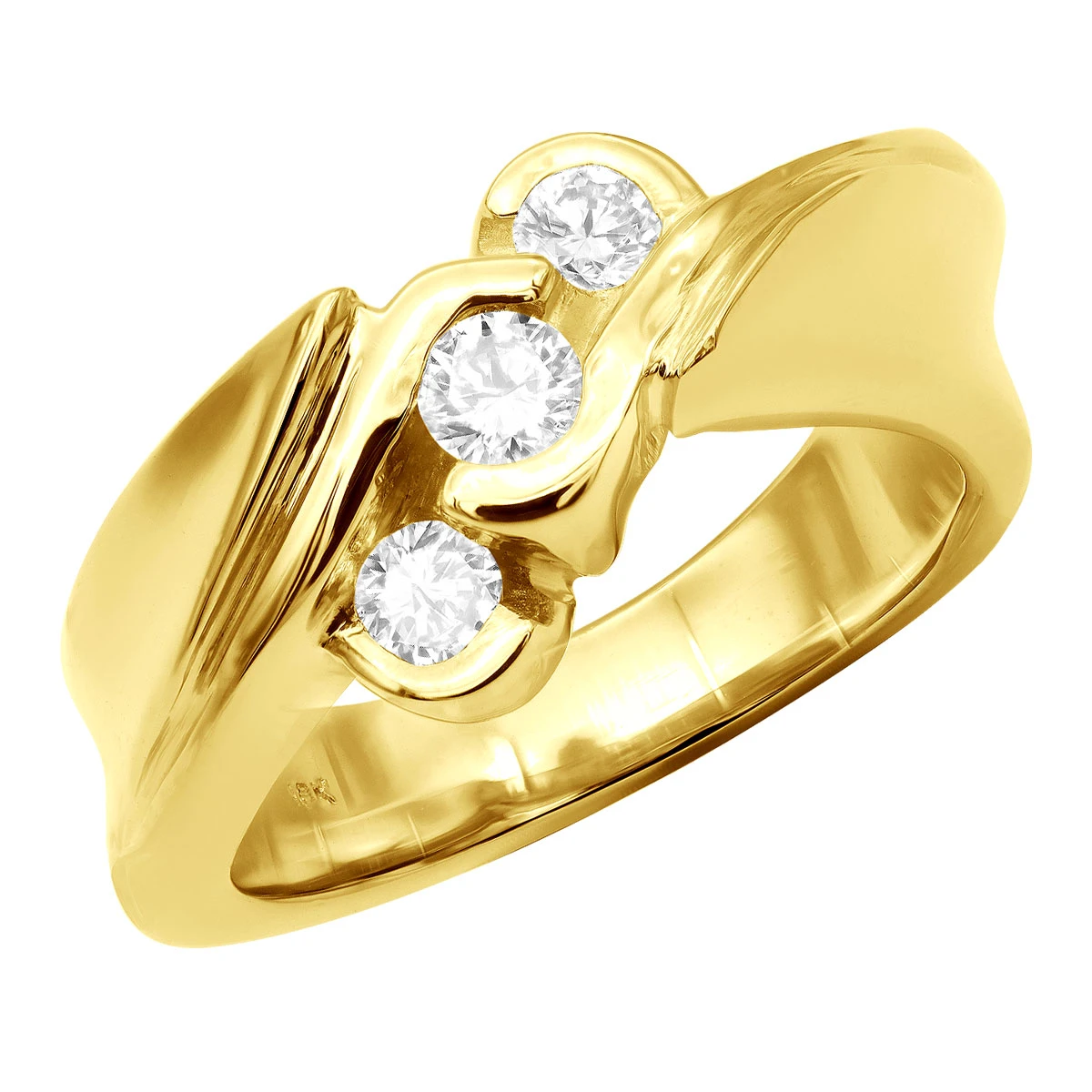 18K Yellow Gold Ladies Diamond Ring 0.31ct 1 18K Yellow Gold Ladies Diamond Ring 0.31ct