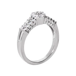 18K White Gold Ladies Diamond Ring 0.45ct -Luxurman 18k gold ladies diamond ring 045ct p 32230 back white 20220426