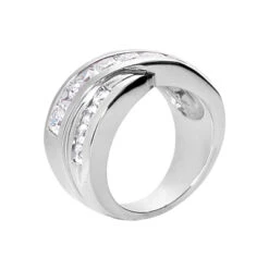 18K White Gold Ladies Diamond Ring 2.16ct -Luxurman 18k gold ladies diamond ring 216ct p 32792 back white 20220426