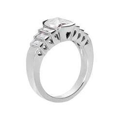 18K White Gold Ladies Diamond Ring 2.22ct -Luxurman 18k gold ladies diamond ring 222ct p 32462 back white 20220420 20220426