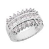 18K White Gold Ladies Diamond Ring 2.31ct 11.8mm