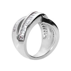 18K White Gold Ladies Diamond Ring 2.50ct -Luxurman 18k gold ladies diamond ring 250ct p 32840 back white 20220420 20220426