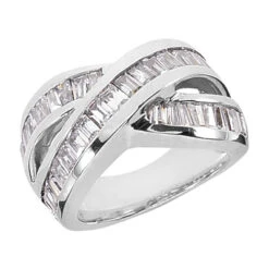 18K White Gold Ladies Diamond Ring 2.50ct
