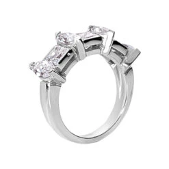 18K White Gold Ladies Diamond Ring 2.83ct -Luxurman 18k gold ladies diamond ring 283ct p 32850 back white 20220426