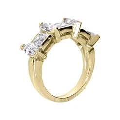 18K White Gold Ladies Diamond Ring 2.83ct -Luxurman 18k gold ladies diamond ring 283ct p 32850 back yellow 20220426