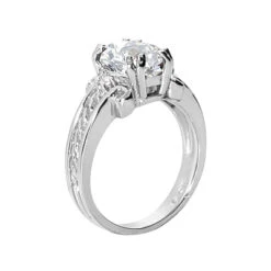 18K White Gold Ladies Diamond Ring 3.05ct 6 18K White Gold Ladies Diamond Ring 3.05ct -Luxurman 18k gold ladies diamond ring 305ct p 32480 back white 20220426