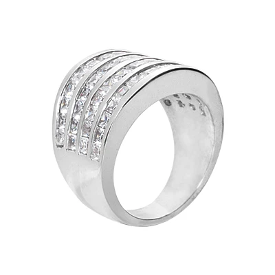 18K White Gold Ladies Diamond Ring 3.16ct 3 18K White Gold Ladies Diamond Ring 3.16ct - Image 3