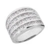 18K White Gold Ladies Diamond Ring 3.16ct