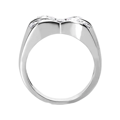 18K White Gold Men's Diamond Ring 1.21ct 3 18K White Gold Men's Diamond Ring 1.21ct - Image 3