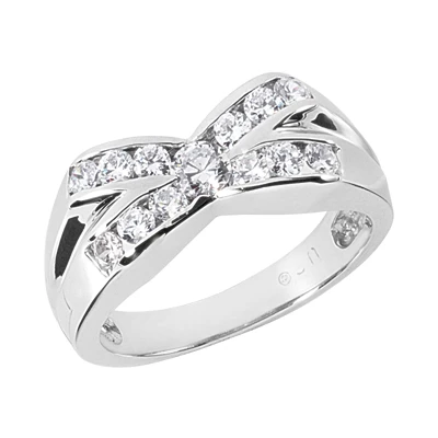 18K White Gold Men's Diamond Ring 1.21ct 1 18K White Gold Men's Diamond Ring 1.21ct