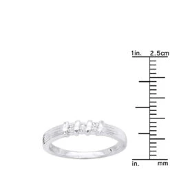 Thin 18K White Gold Men's Diamond Wedding Band 0.15ct -Luxurman 18k gold mens diamond wedding band 015ct p 30751 rulerwh