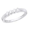 Thin 18K White Gold Men's Diamond Wedding Band 0.15ct