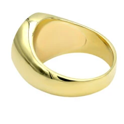 18K Yellow Gold Men's Round & Oval Diamonds Ring 2.06ct -Luxurman 18k gold mens round oval diamonds ring 206ct p 31667 backye