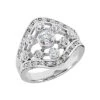 18K White Gold Right Hand Diamond Ladies Ring 0.66ct