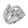 18K White Gold Right Hand Ladies Diamond Ring 0.94ct