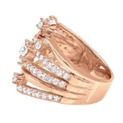 18K Yellow Gold Right Hand Ladies Diamond Ring 1.18ct -Luxurman 18k gold right hand ladies diamond ring 118ct p 31523 backro