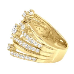 18K Yellow Gold Right Hand Ladies Diamond Ring 1.18ct -Luxurman 18k gold right hand ladies diamond ring 118ct p 31523 backye